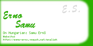 erno samu business card